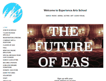 Tablet Screenshot of experienceartsschool.com